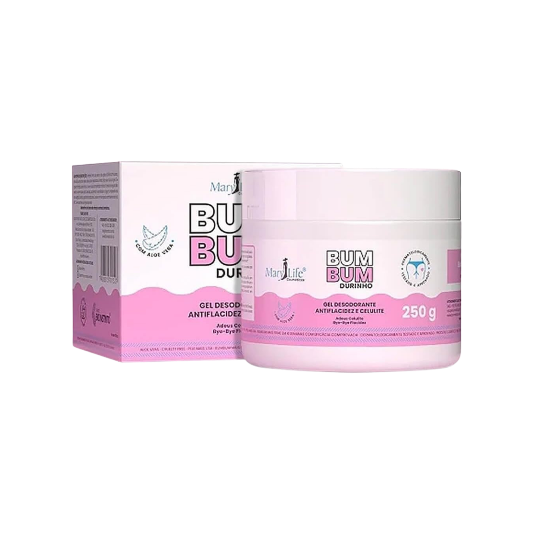 BUMBUM DURINHO GEL DESODORANTE ANTIFLACIDEZ E CELULITE MARY LIFE 250G