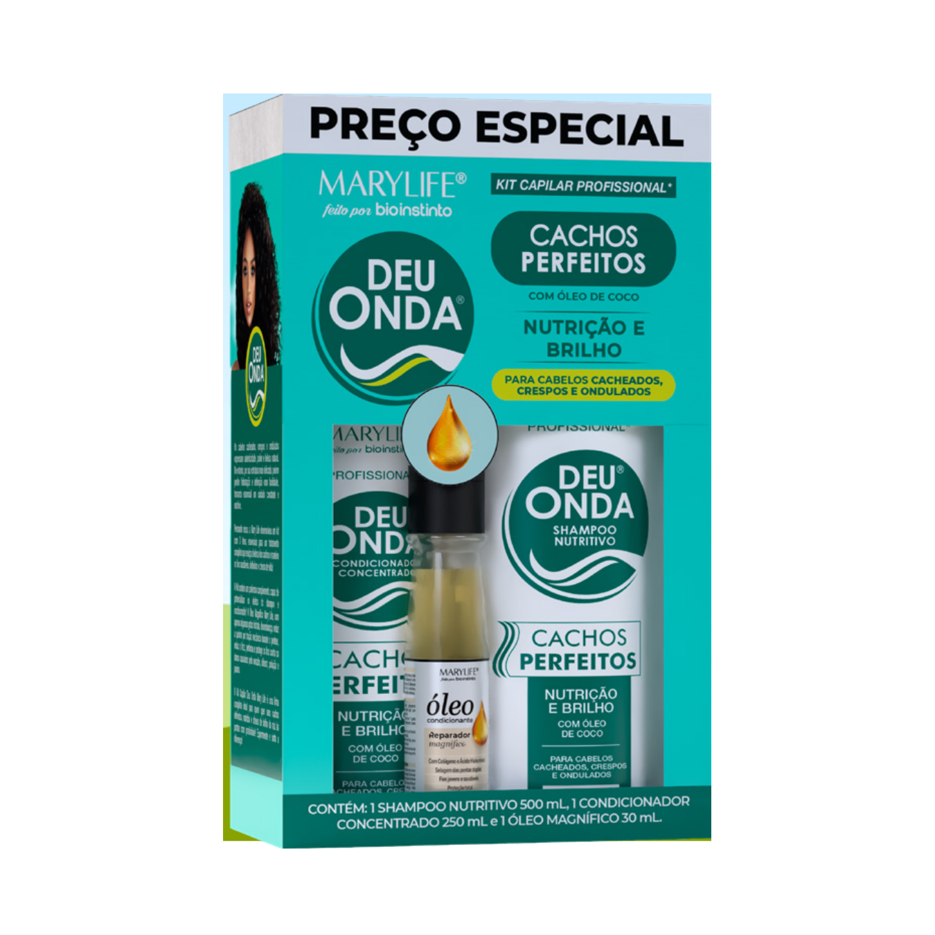 KIT CAPILAR DEU ONDA MARY LIFE 3 ITENS