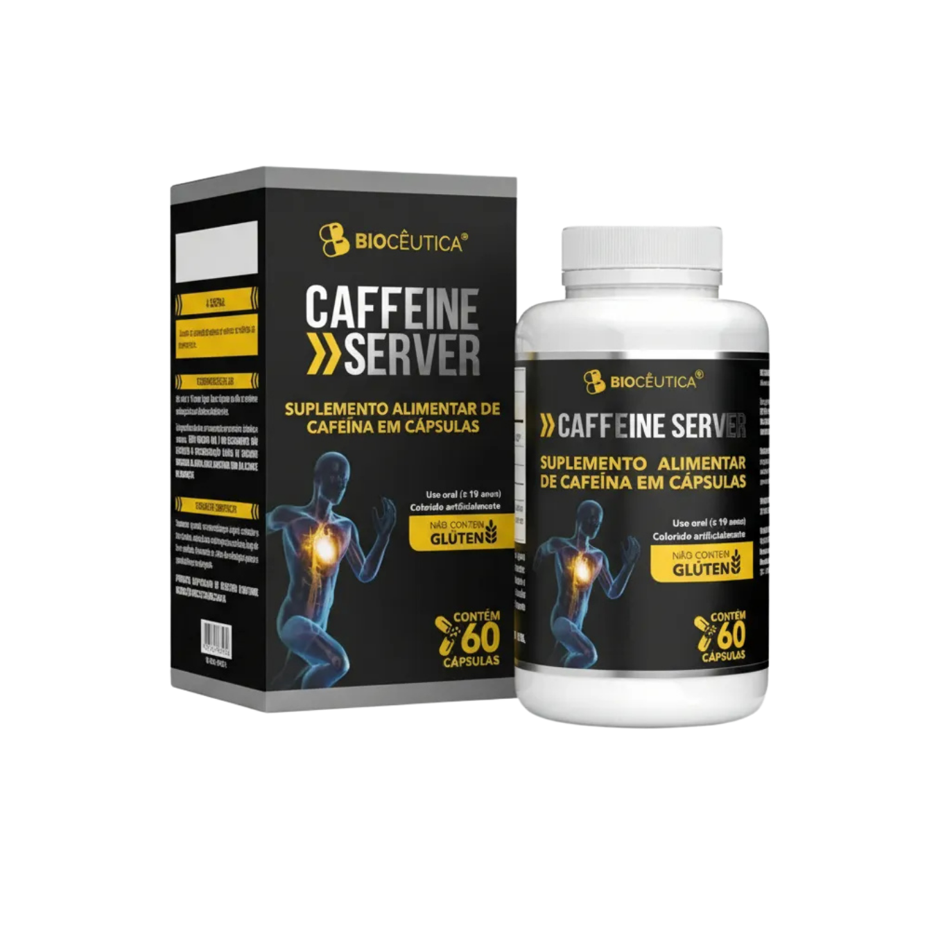 CAFFEINE SERVER SUPLEMENTO ALIMENTAR (60 CAPSULAS) BIOCEUTICA