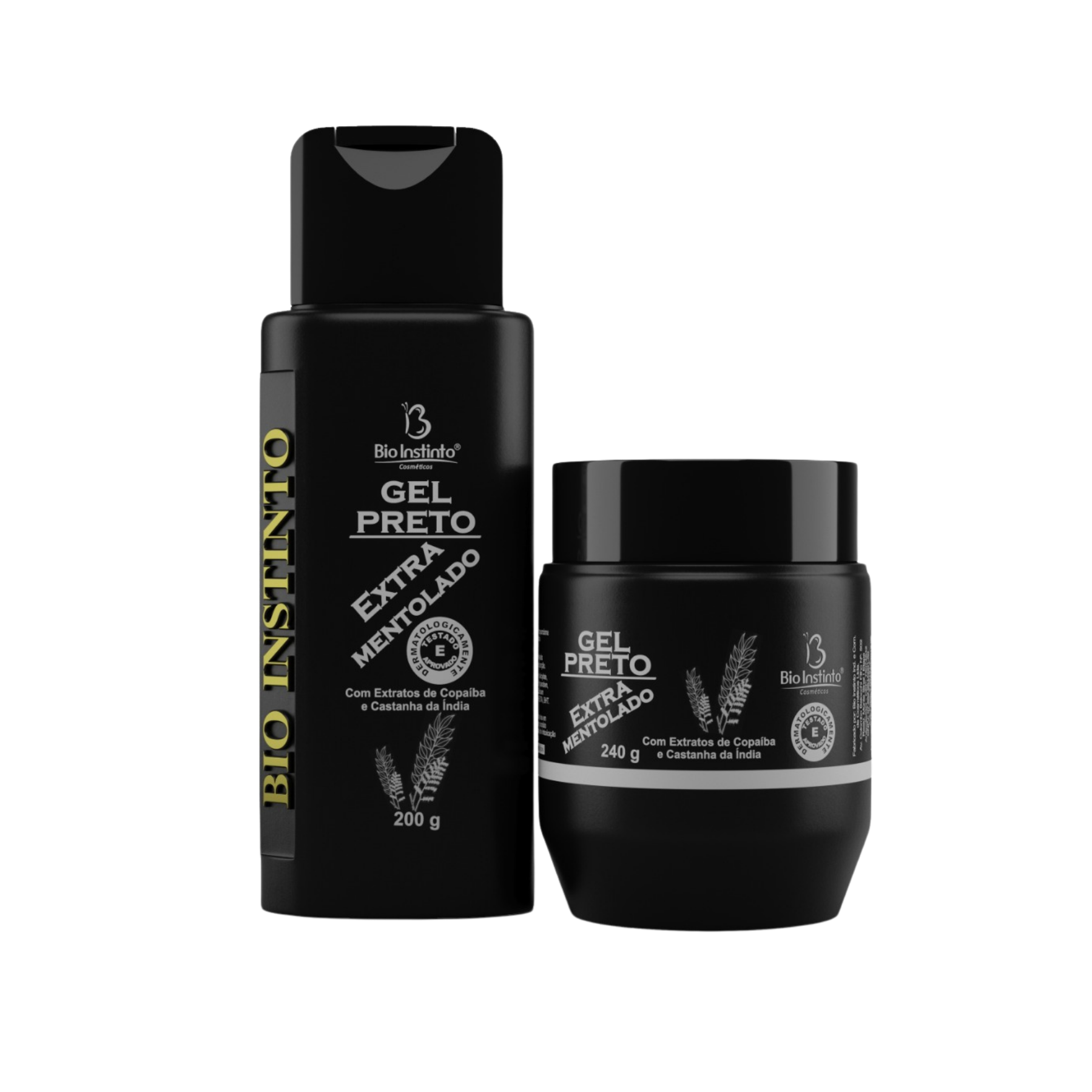 GEL DES. MAS. PRETO EXTRA MENTOLADO 200G BIO INSTINTO