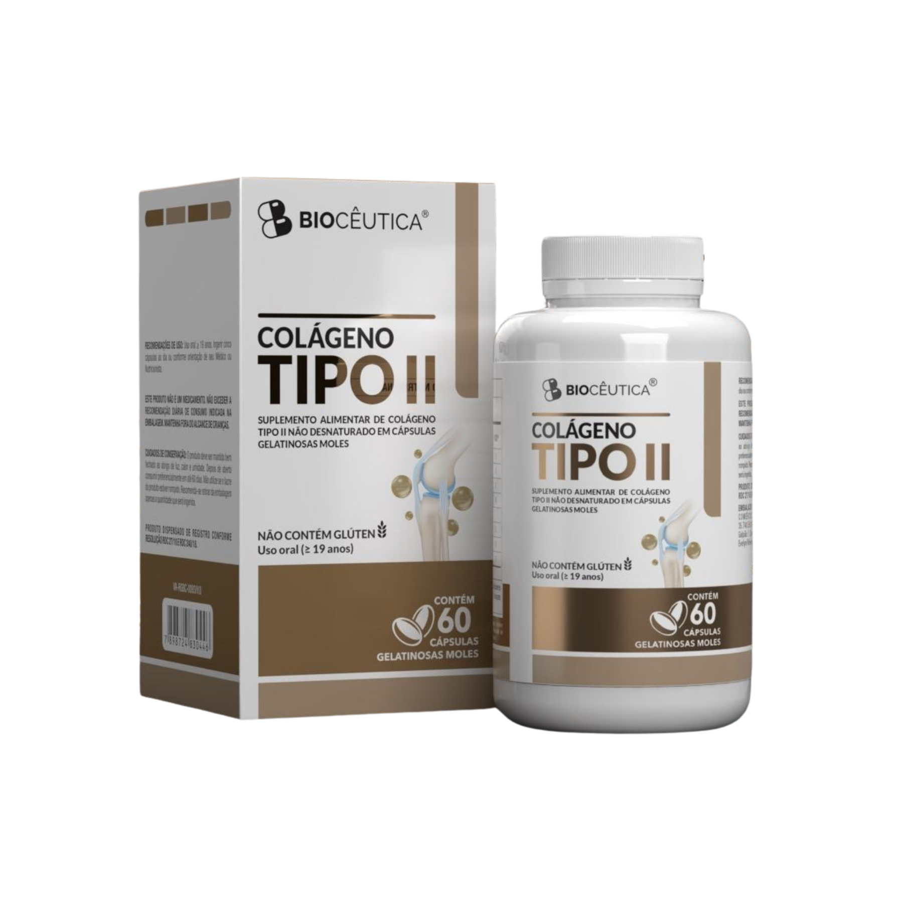 COLAGENO TIPO II EM CAPSULAS GELATINOSAS MOLES (60 CAPSULAS) BIOCEUTICA