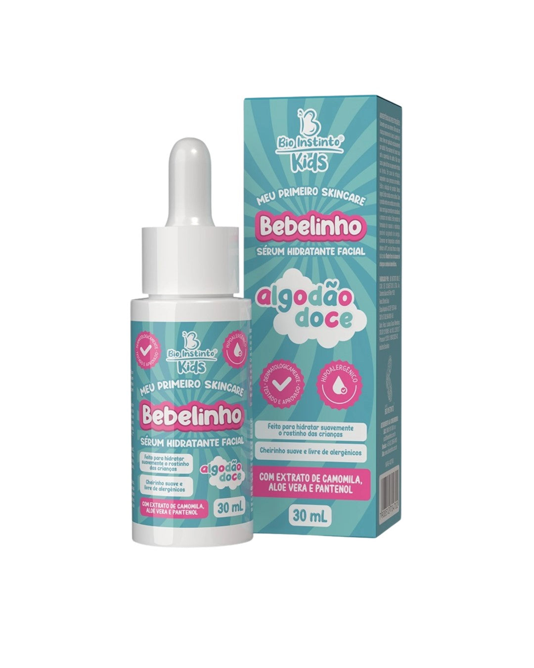SERUM HIDRATANTE FACIAL BEBELINHO ALGODAO DOCE BIO INSTINTO KIDS 30 ML