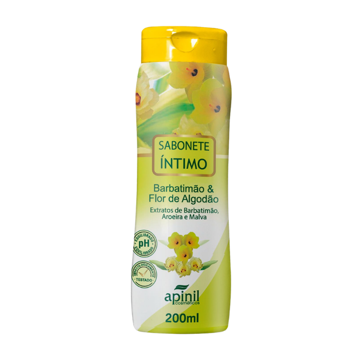 SABONETE INTIMO BARBATIMAO E FLOR DE ALGODAO 200 ML APINIL