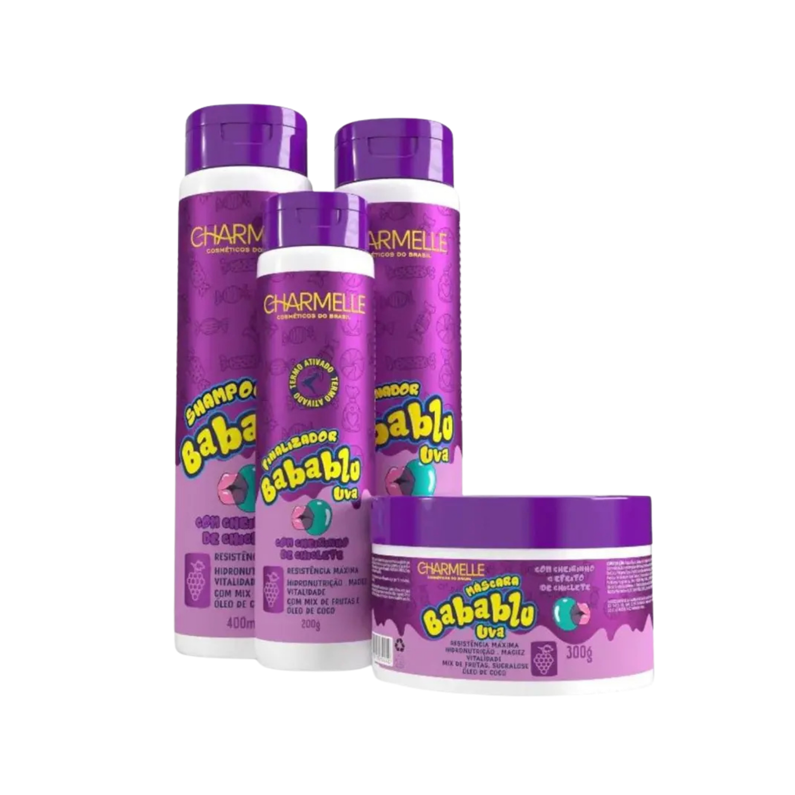KIT BABABLU UVA CHARMELLE COSM. DO BRASIL