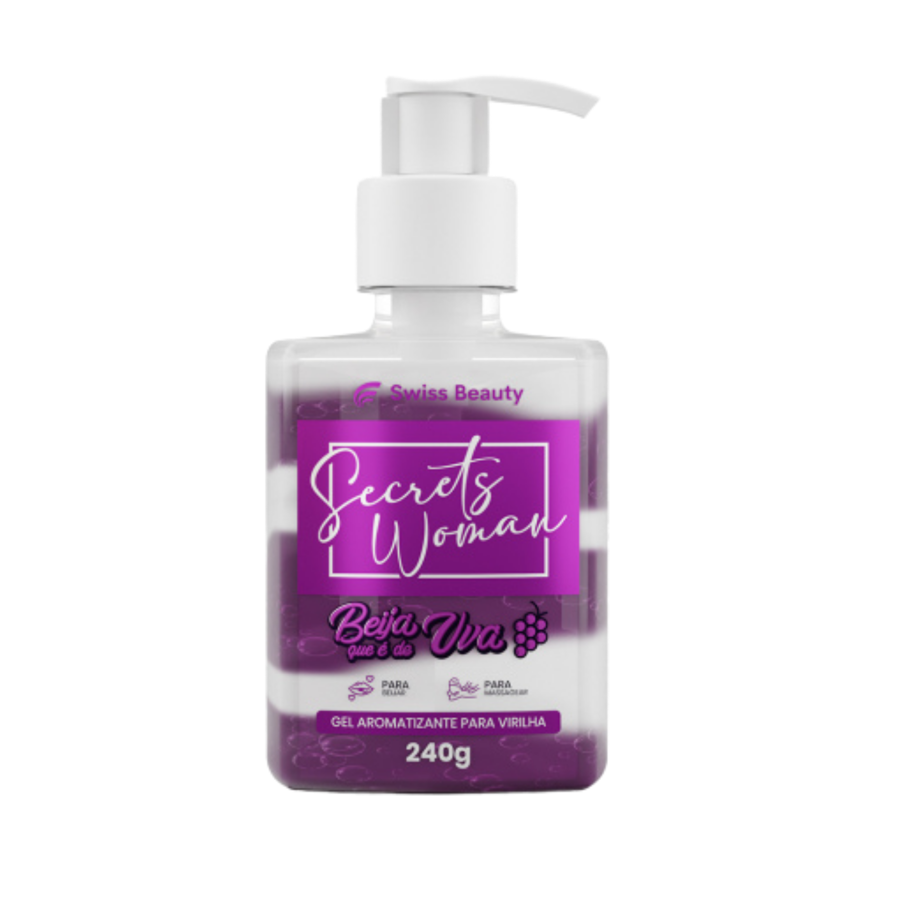 GEL AROMATIZANTE DE VIRILHA UVA 240G SWISS BEAUTY