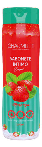 SABONETE INTIMO SENSUAL MORANGO 200ML CHARMELLE COSM. DO BRASIL