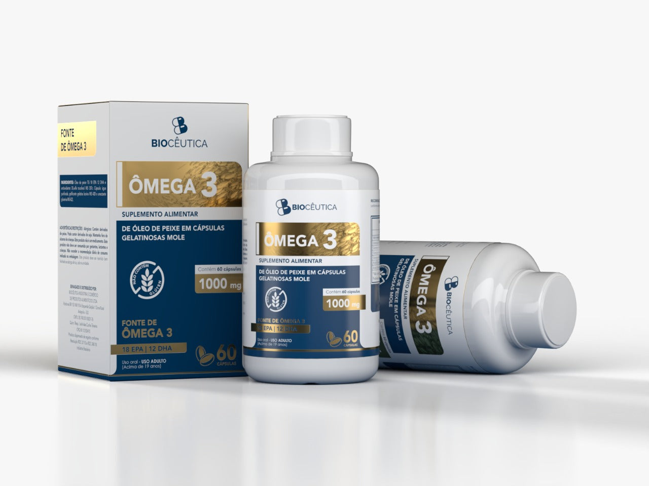 OMEGA 3 EM CAPSULAS GELATINOSAS MOLE (60 CAPSULAS) - BIOCEUTICA