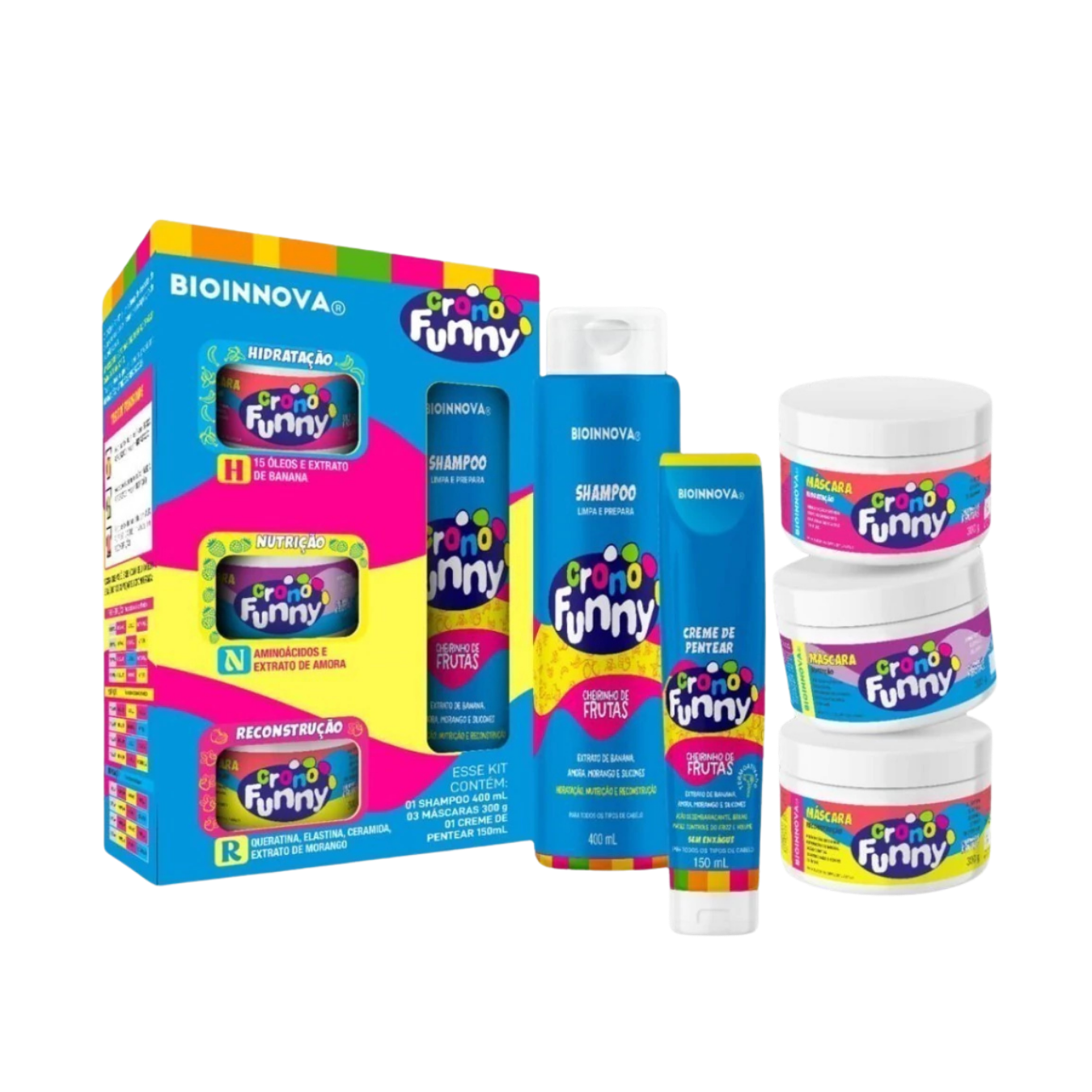 KIT CAPILAR CRONO FUNNY 5 ITENS BIOINNOVA