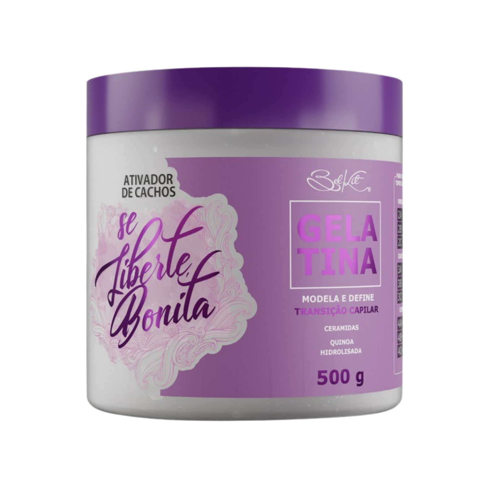 GELATINA CAPILAR ATIVADOR CACHOS ESPLENDOROSOS 500G BELKIT