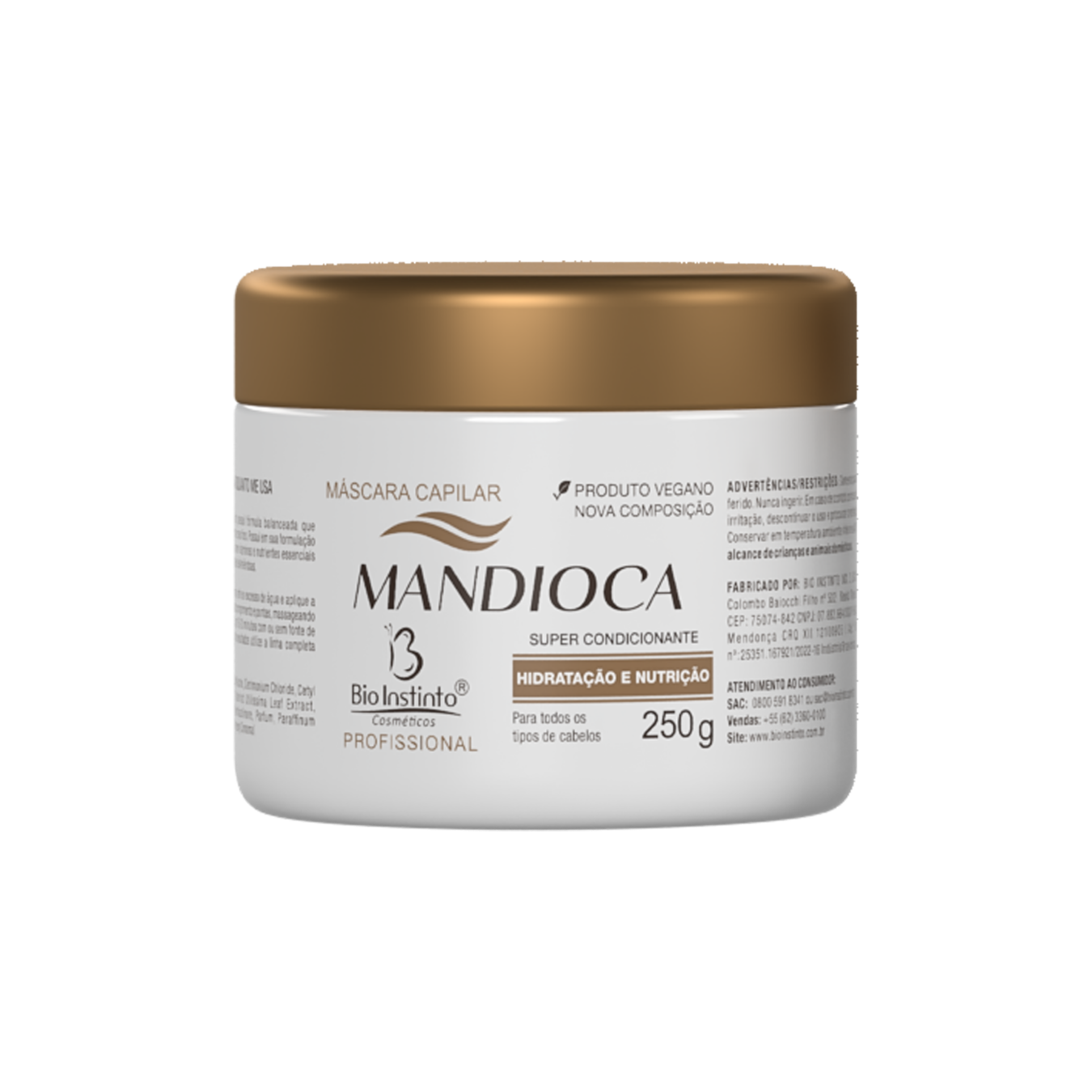 MASC. CAPILAR MANDIOCA BIO INSTINTO 250G
