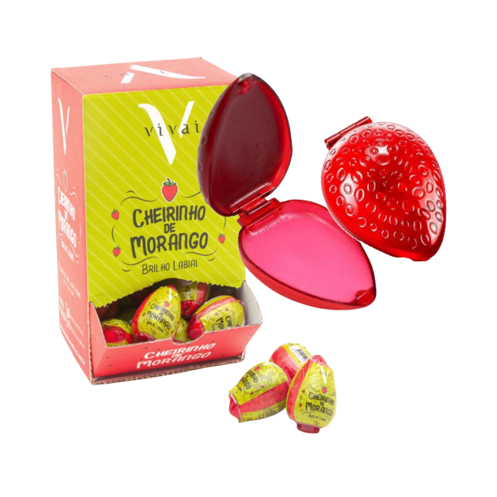 BRILHO LABIAL CHEIRINHO DE MORANGO VIVAI