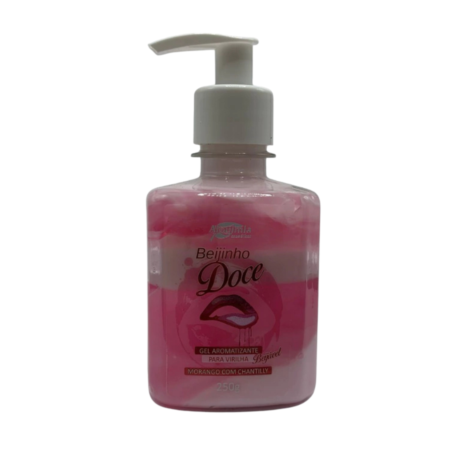 GEL DE VIRILHA BEIJINHO DOCE 250G MORANGO COM CHANTILLY ALQUIMIA COSMÉTICOS