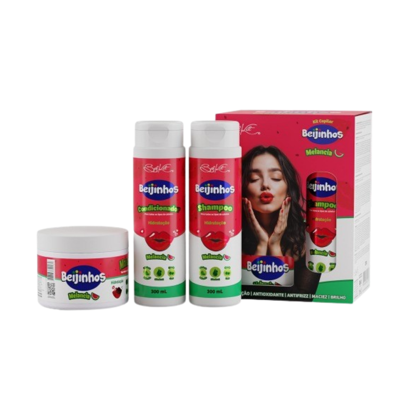 KIT 3 ITENS BEIJINHOS MELANCIA BELKIT