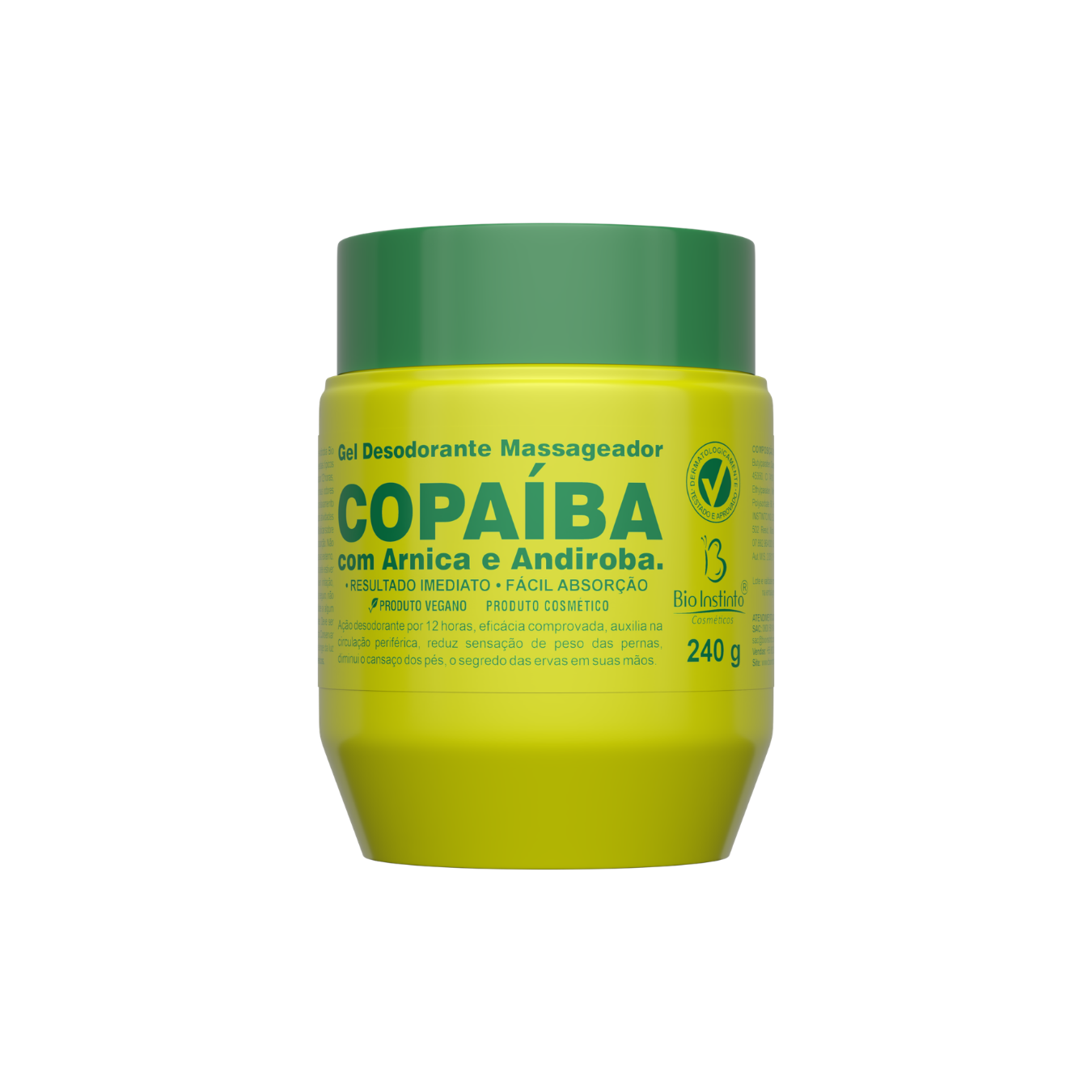 GEL DES. MAS. COPAIBA 240G  BIO INSTINTO