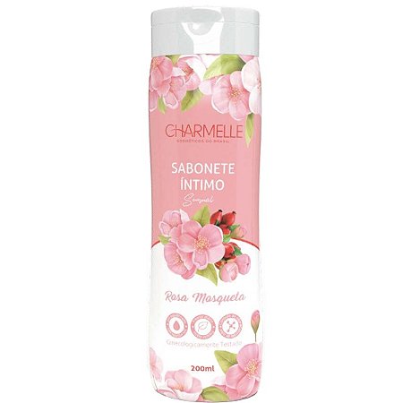 SABONETE INTIMO SENSUAL ROSA MOSQUETA 200ML CHARMELLE COSMETICOS DO BRASIL