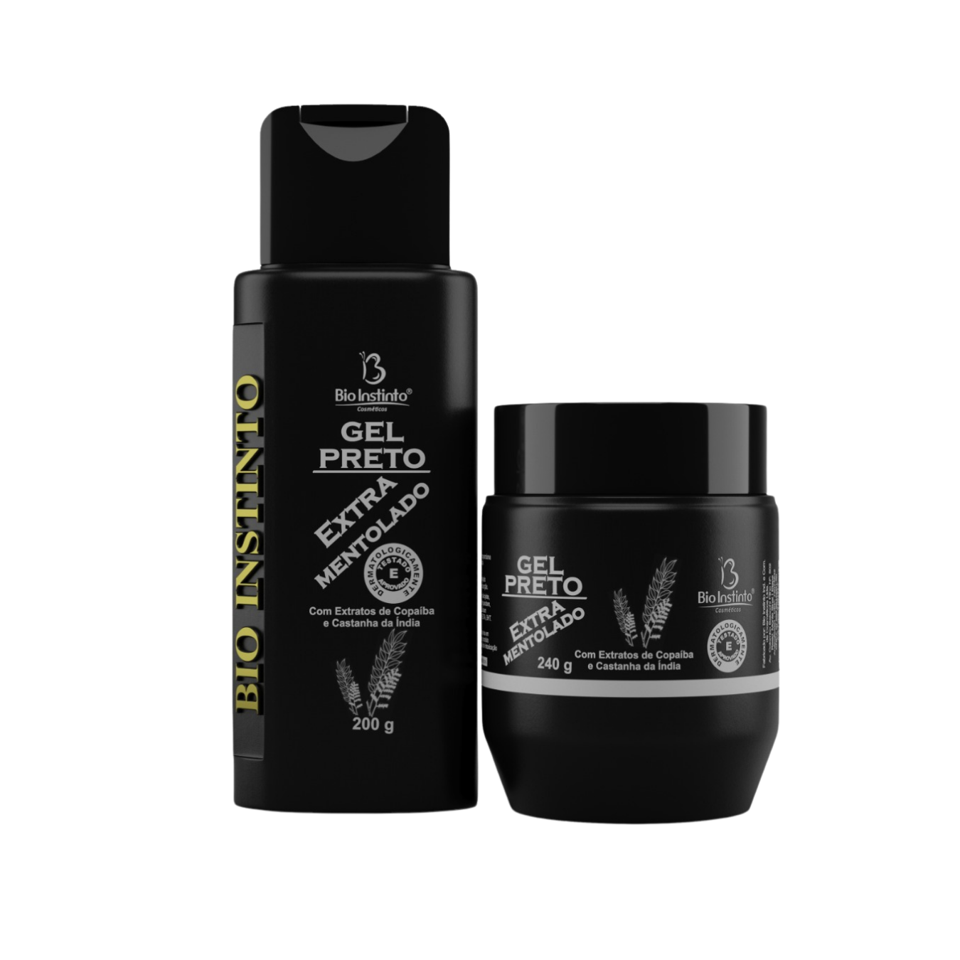GEL PRETO EXTRA MENTOLADO 240 GR BIO INSTINTO