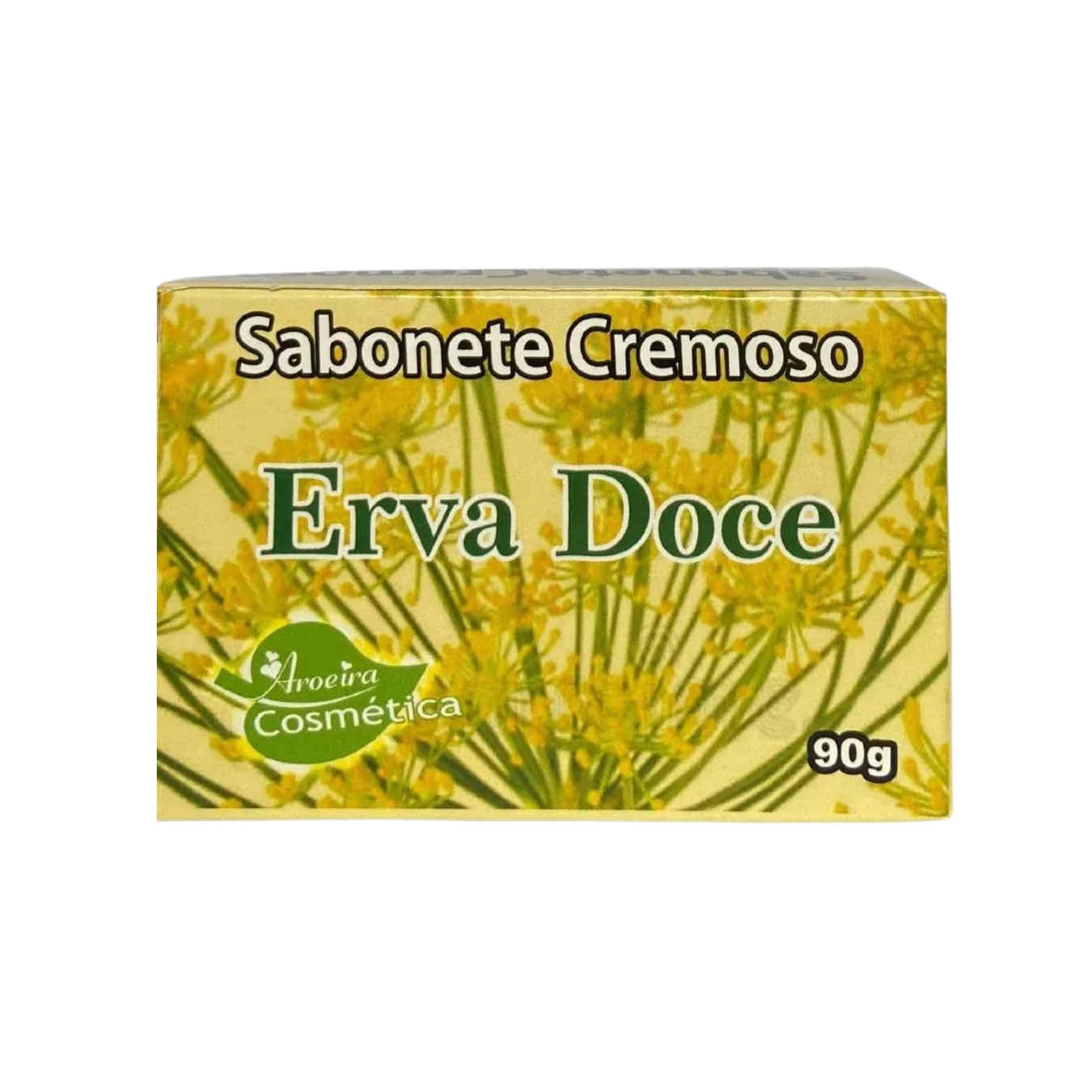SABONETE CREMOSO BARRA ERVA DOCE 90G AROEIRA COSMÉTICOS