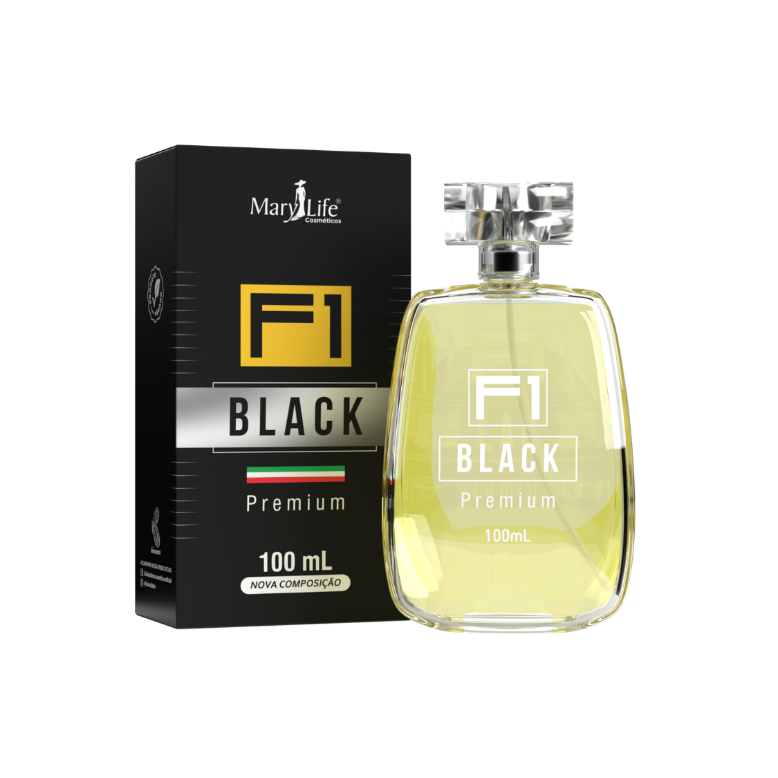 DEO COL. DES. F1 BLACK PREMIUM 100ML MARY LIFE