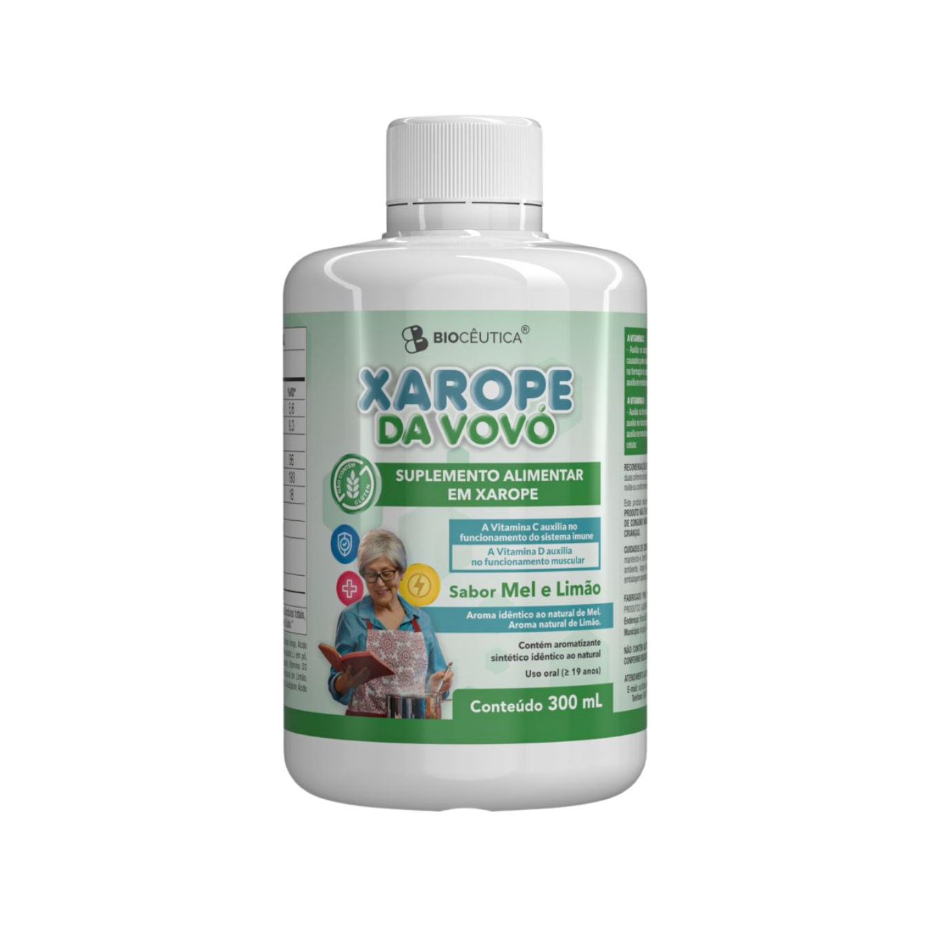 XAROPE DA VOVO SABOR LIMAO E MEL 300ML BIOCEUTICA
