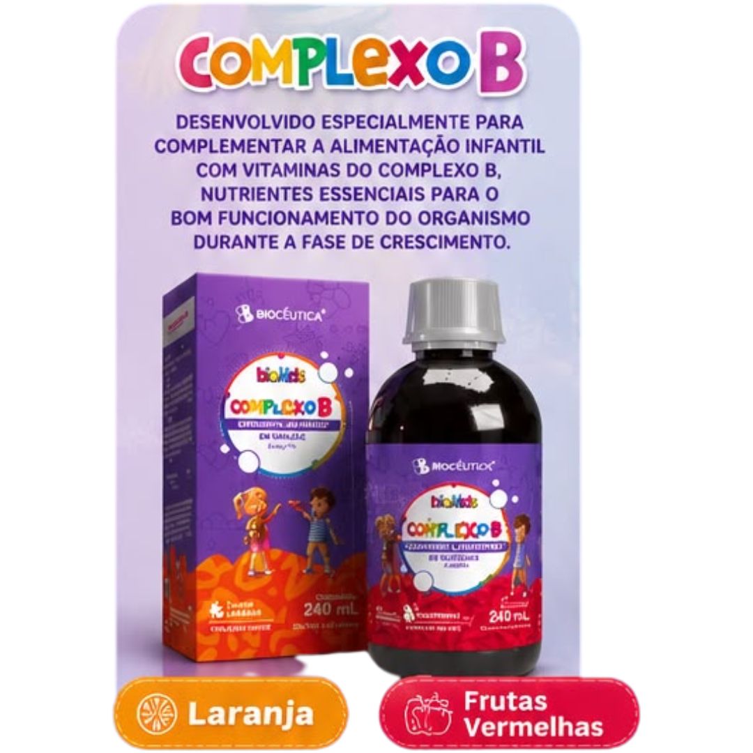 COMPLEXO B SUPLEMENTO ALIMENTAR EM SOLUCAO FRUTAS VERMELHAS 240ML BIOCEUTICA
