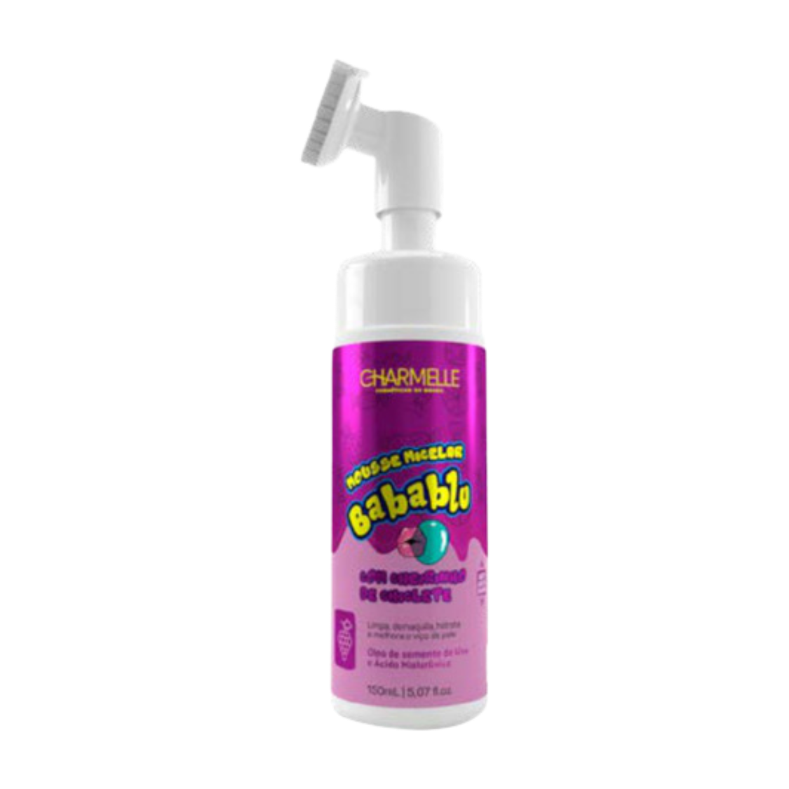 MOUSSE MICELAR BABABLU UVA 150ML CHARMELLE COSMETICOS DO BRASIL