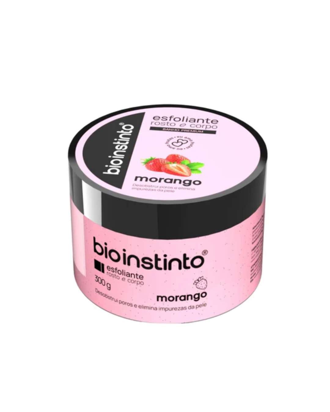 ESFOLIANTE ROSTO E CORPO MORANGO BIO INSTINTO 300 G