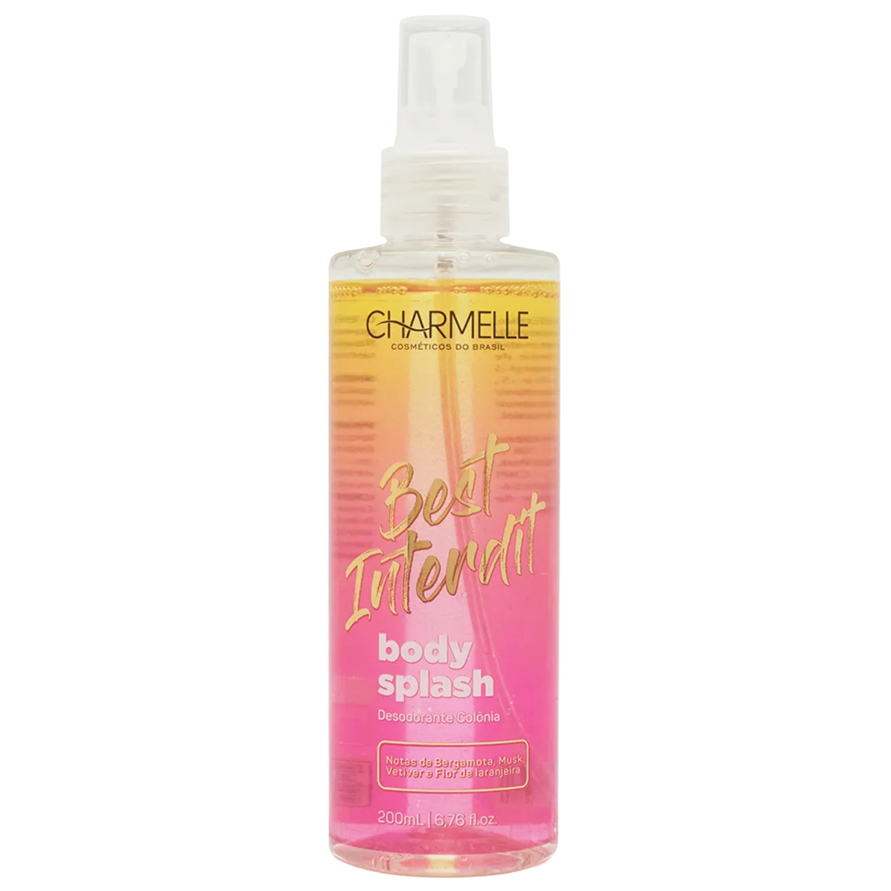 BODY SPLASH DESOD. COL. BEST INTERDIT   200mL CHARMELLE COSMET. DO BRASIL