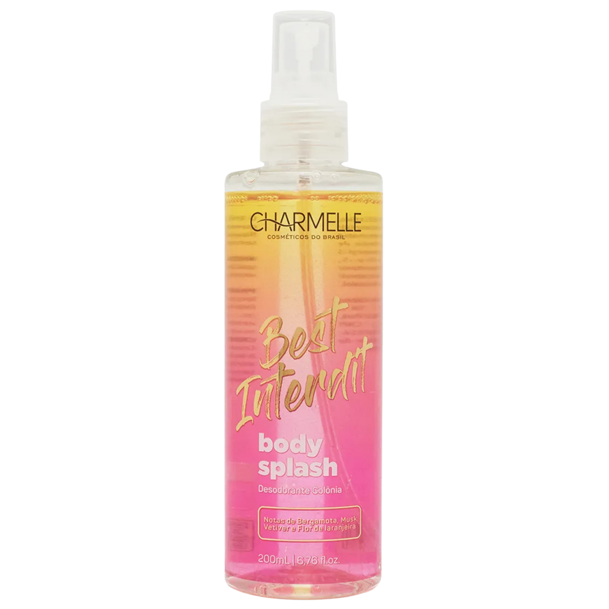 BODY SPLASH DESOD. COL. BEST INTERDIT   200mL CHARMELLE COSMET. DO BRASIL