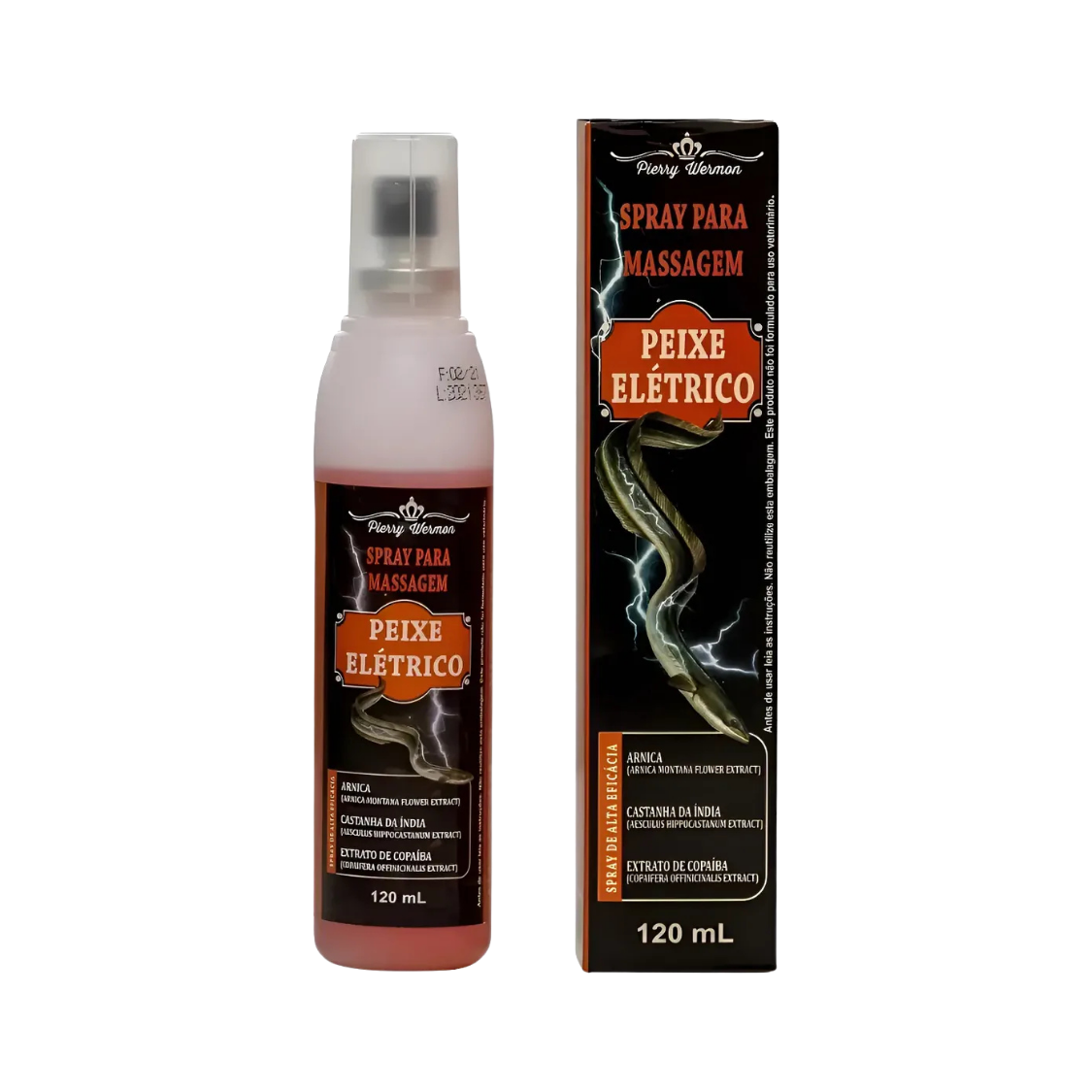 SPRAY PARA MASSAGEM PEIXE ELETRICO 120ML PIERRY WERMON
