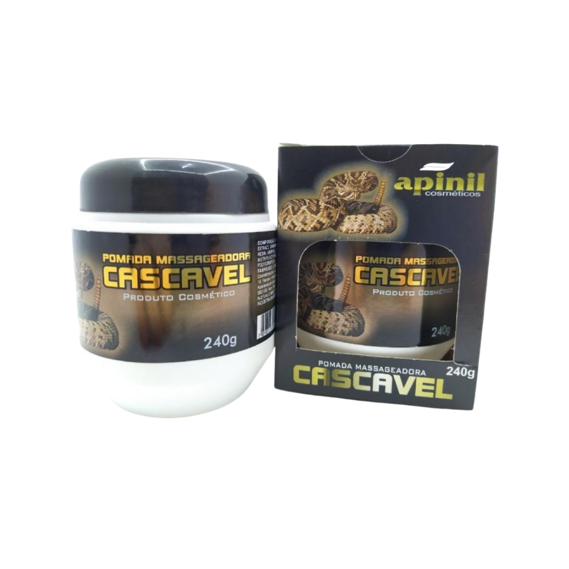 POMADA MASSAGEADORA CASCAVEL 240G APINIL