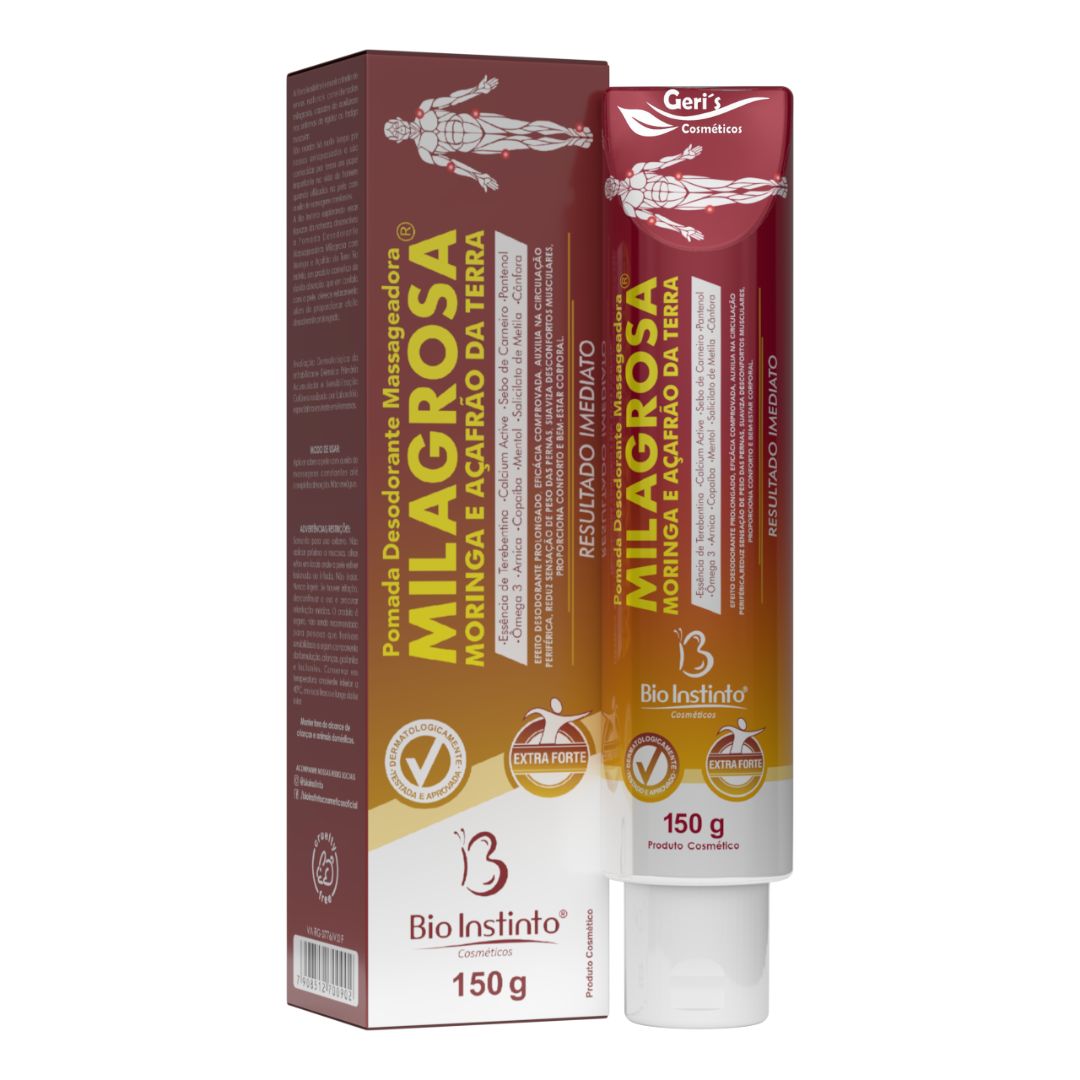 POMADA DES. MAS. MILAGROSA COM MORINGA E ACAFRAO DA TERRA BIO INSTINTO FRAS 150G