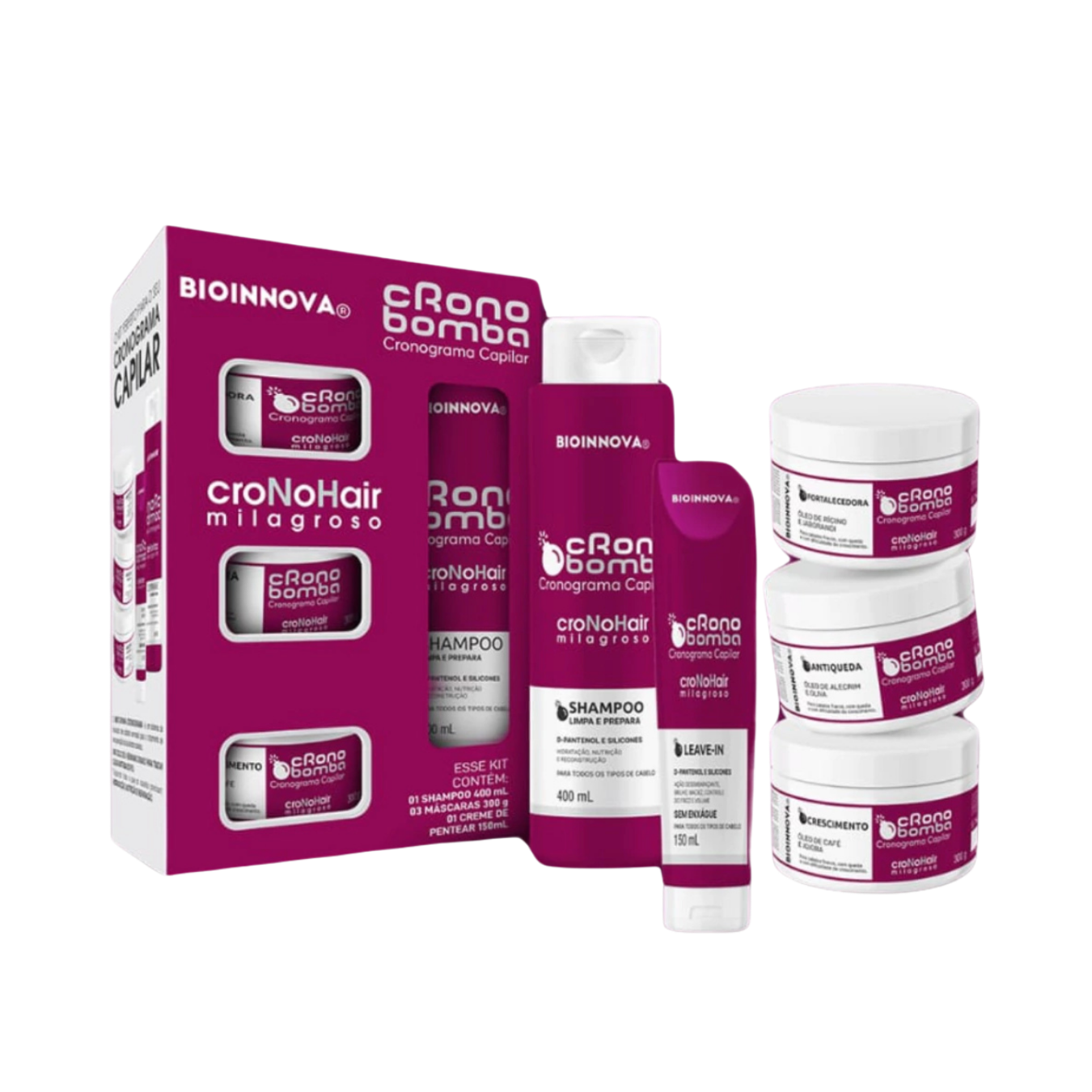 KIT CAPILAR CRONO BOMBA 5 ITENS BIOINNOVA