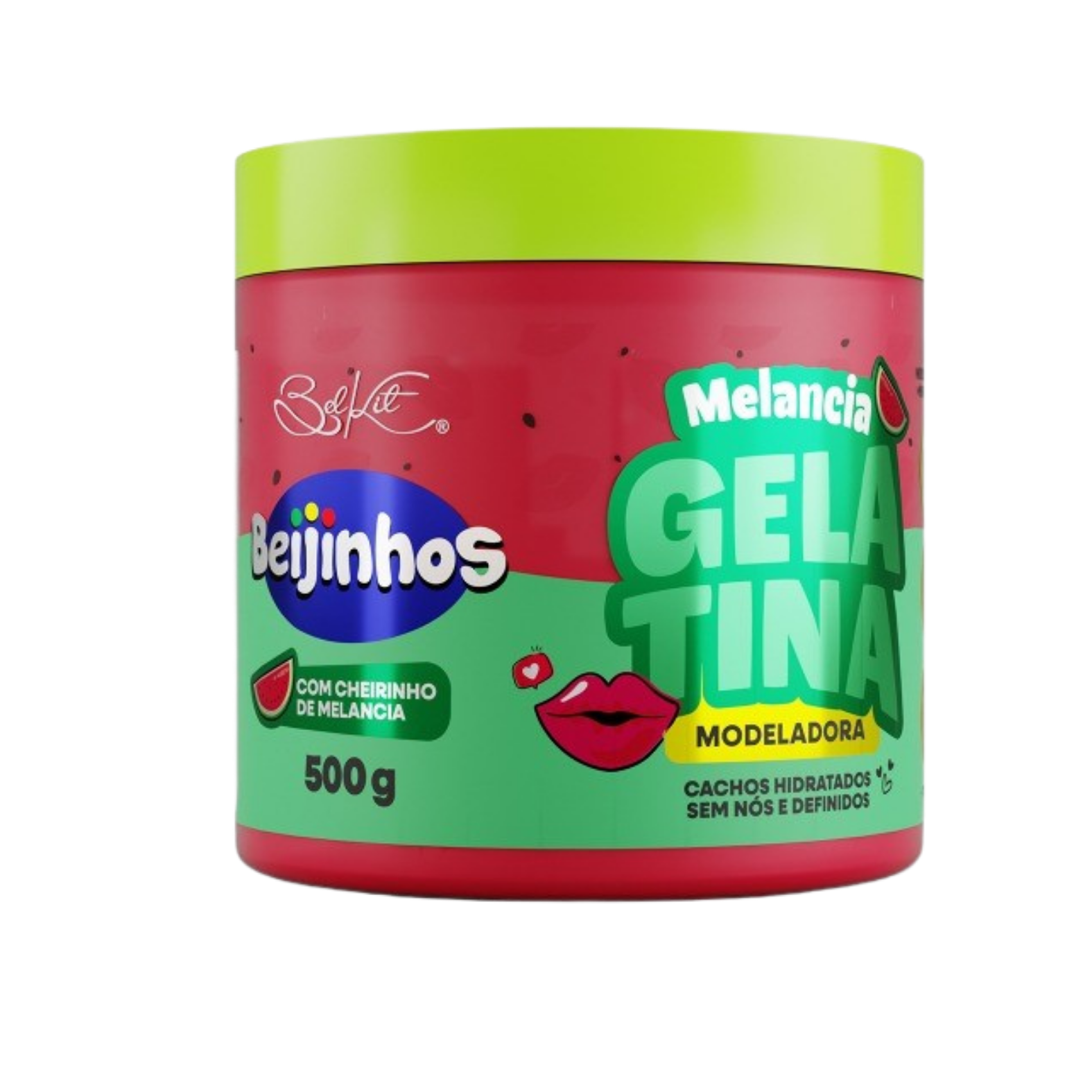 GELATINA CAPILAR MODELADORA BEIJINHOS MELANCIA 500G BELKIT