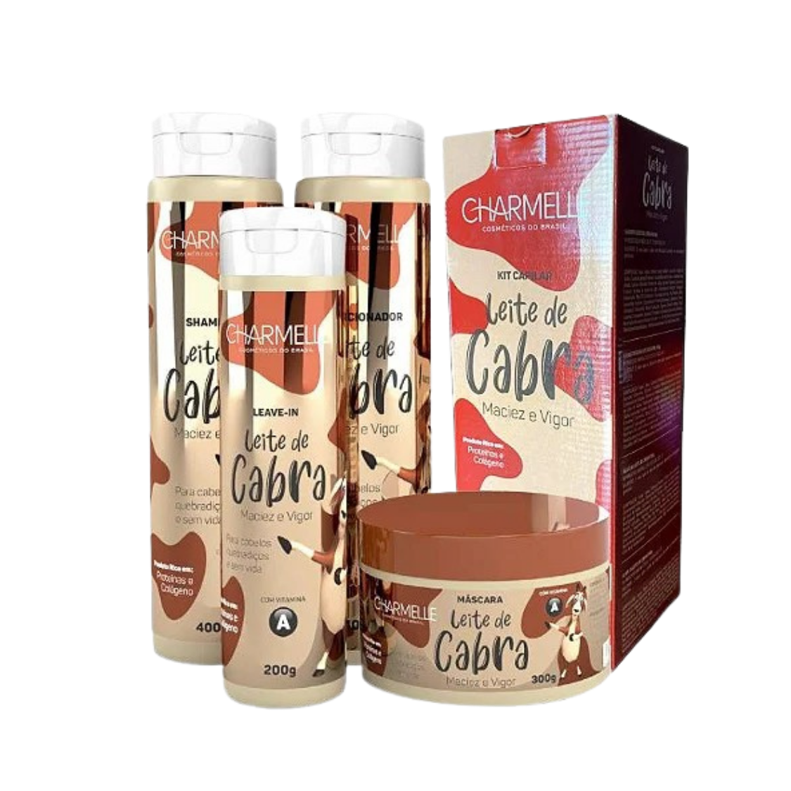 KIT LEITE DE CABRA CHARMELLE COSM.DO BRASIL