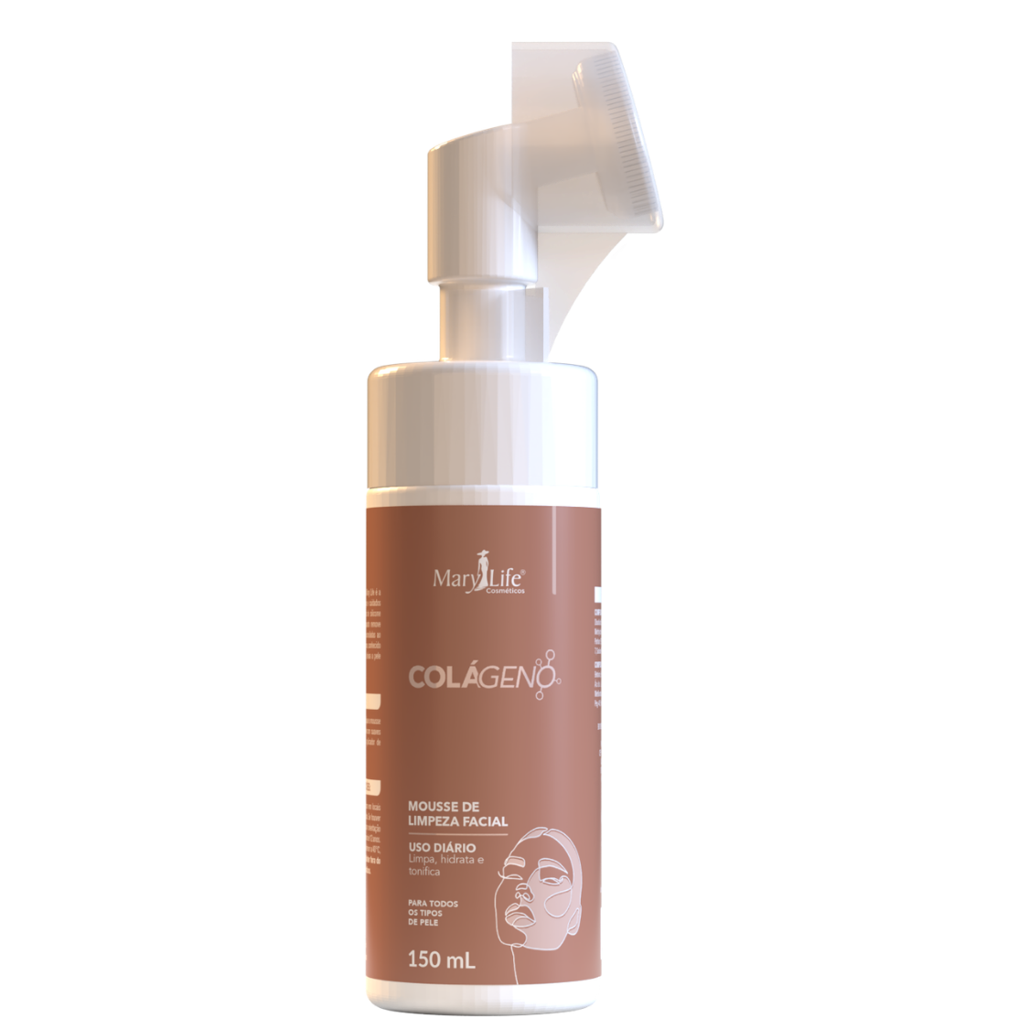 COLAGENO MOUSSE DE LIMPEZA FACIAL MARY LIFE 150 ML