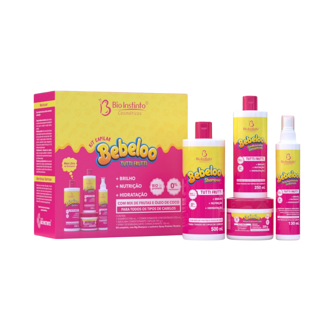 KIT CAPILAR BEBELOO TUTTI FRUTTI 4 ITENS BIO INSTINTO