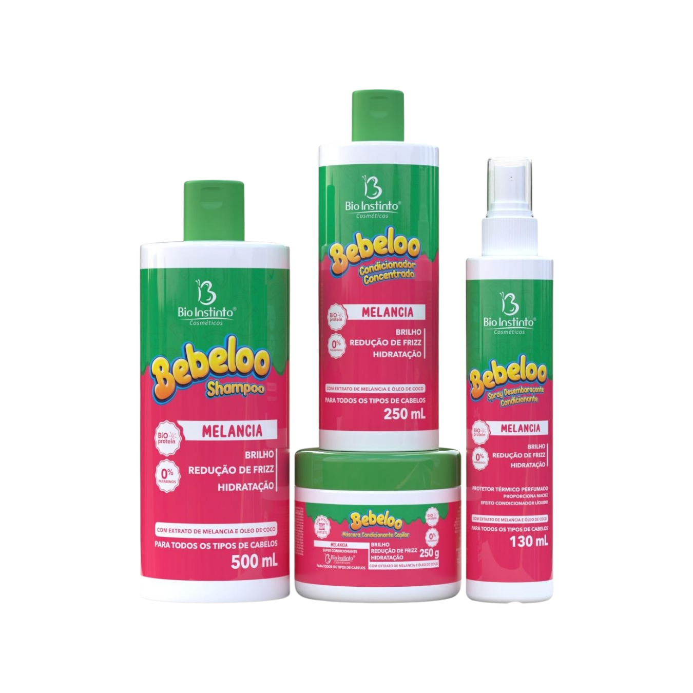 KIT CAPILAR BEBELOO MELANCIA BIO INSTINTO 4 ITENS