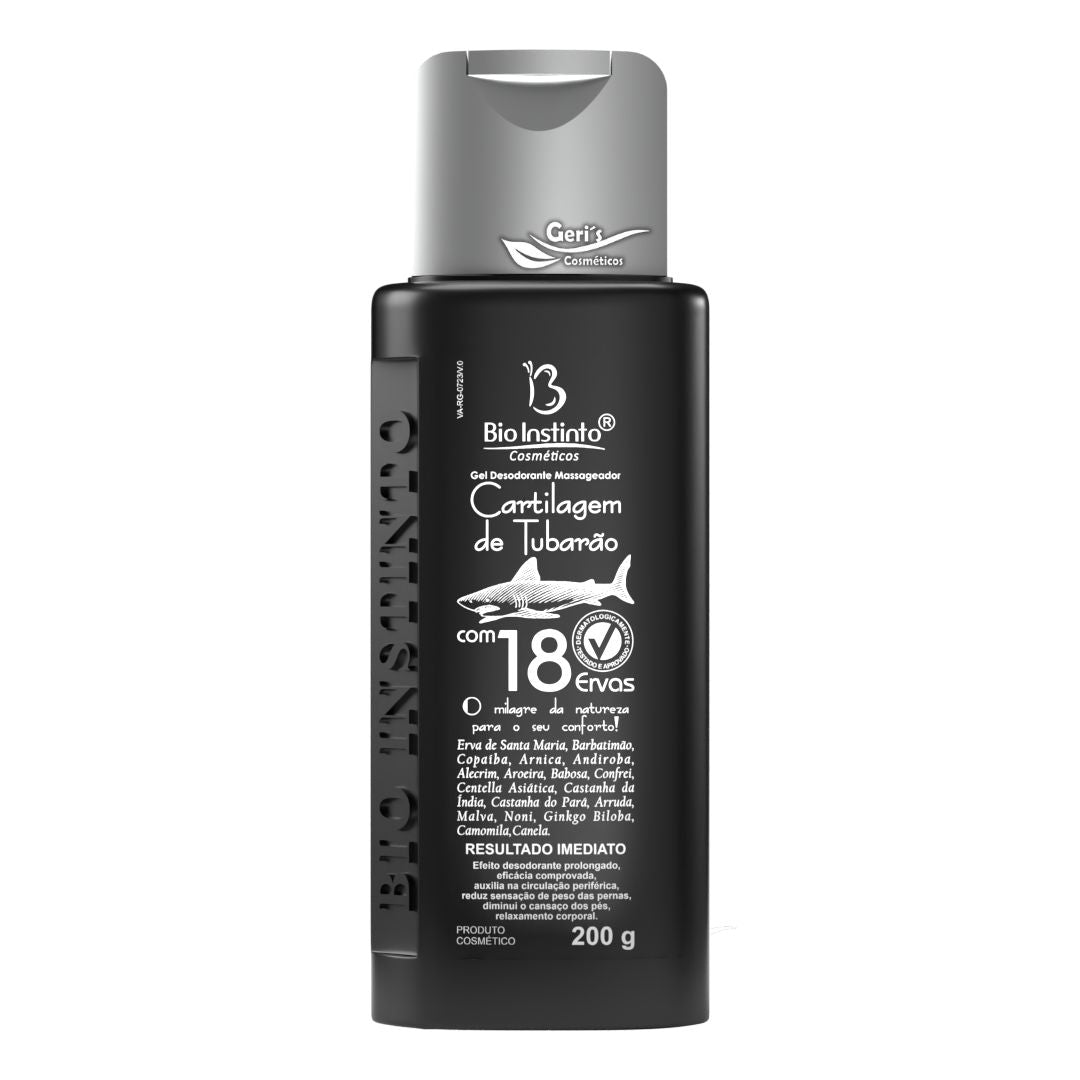 GEL DES. MAS. CARTILAGEM DE TUBARAO COM 18 ERVAS 200G BIO INSTINTO