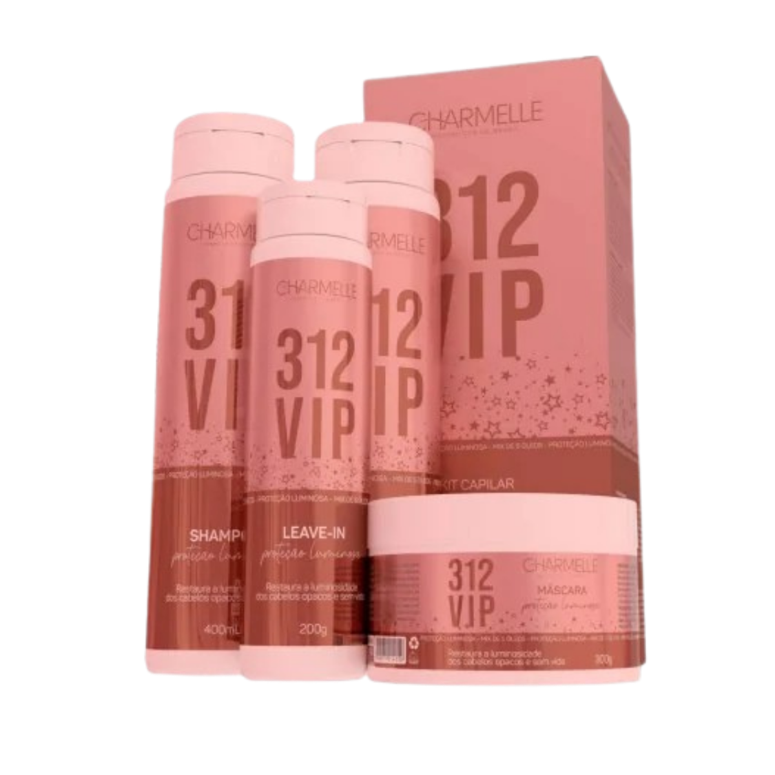 KIT 312 VIP PROT. LUMINOSA CHARMELLE COSM. DO BRASIL
