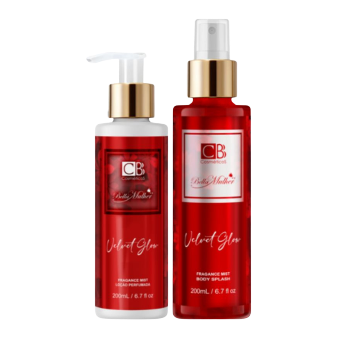 KIT BELLA MULHER VELVET GLOW 200ML CBB COSMÉTICOS