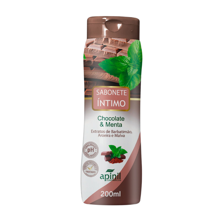 SABONETE ÍNTIMO CHOCOLATE & MENTA 200ML APINIL