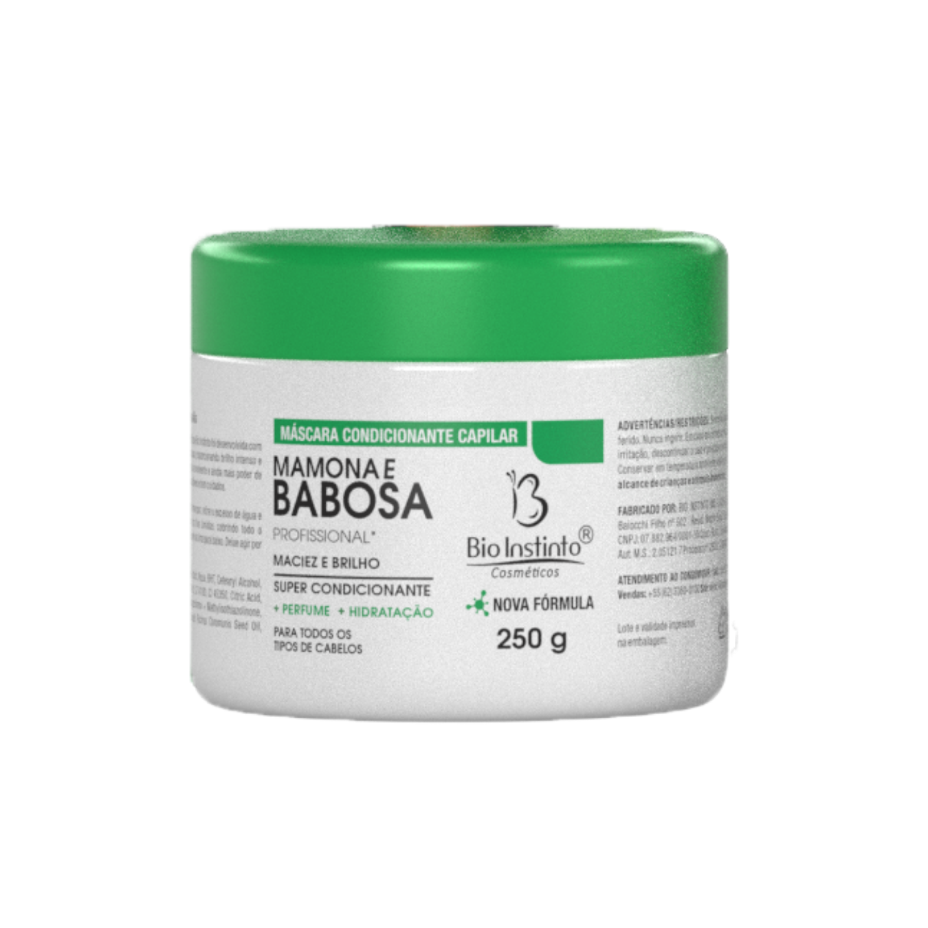 MASC. CAPILAR MAMONA E BABOSA BIO INSTINTO 250G