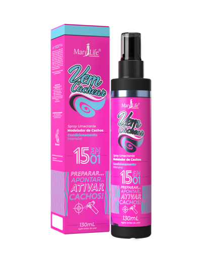 VEM CACHEAR SPRAY UMECTANTE MODELADOR DE CACHOS MARY LIFE 130 ML