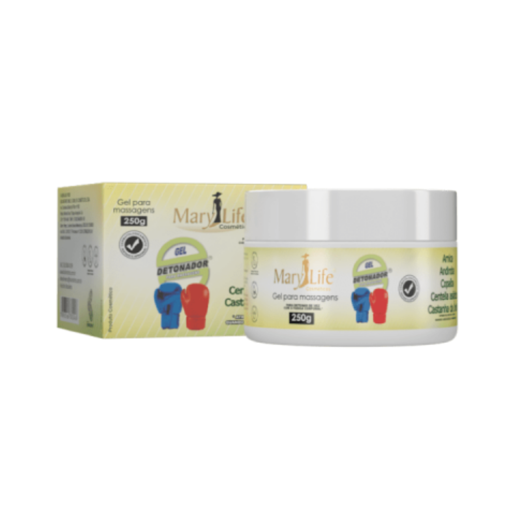 GEL DESODORANTE MASSAGEADOR DETONA 250G MARY LIFE