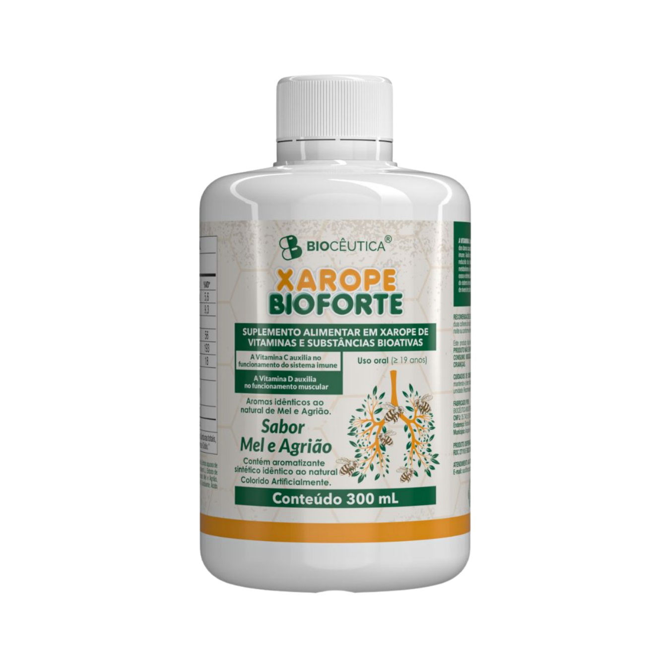 XAROPE BIOFORTE SABOR MEL E AGRIAO 300ML BIOCEUTICA