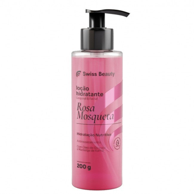 LOCAO HIDRATANTE ROSA MOSQUETA 200G SWISS BEAUTY