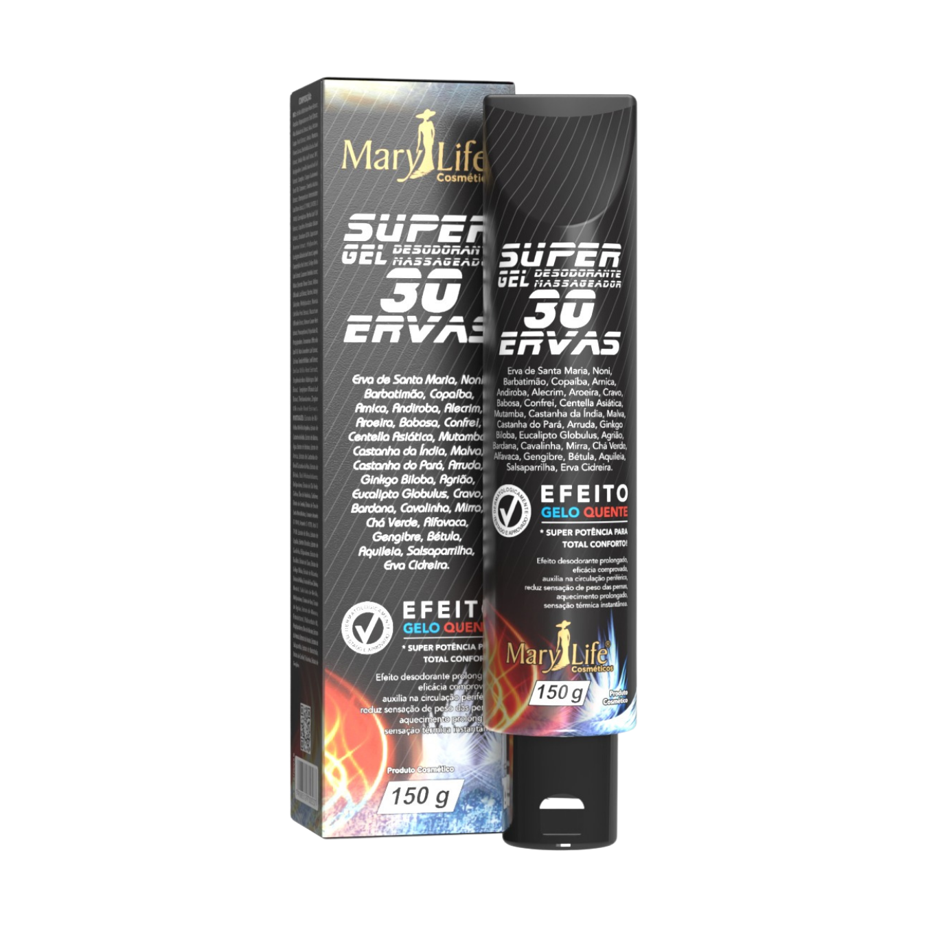 12 Und. Super Gel 30 Ervas Bisnaga 150g Mary Life