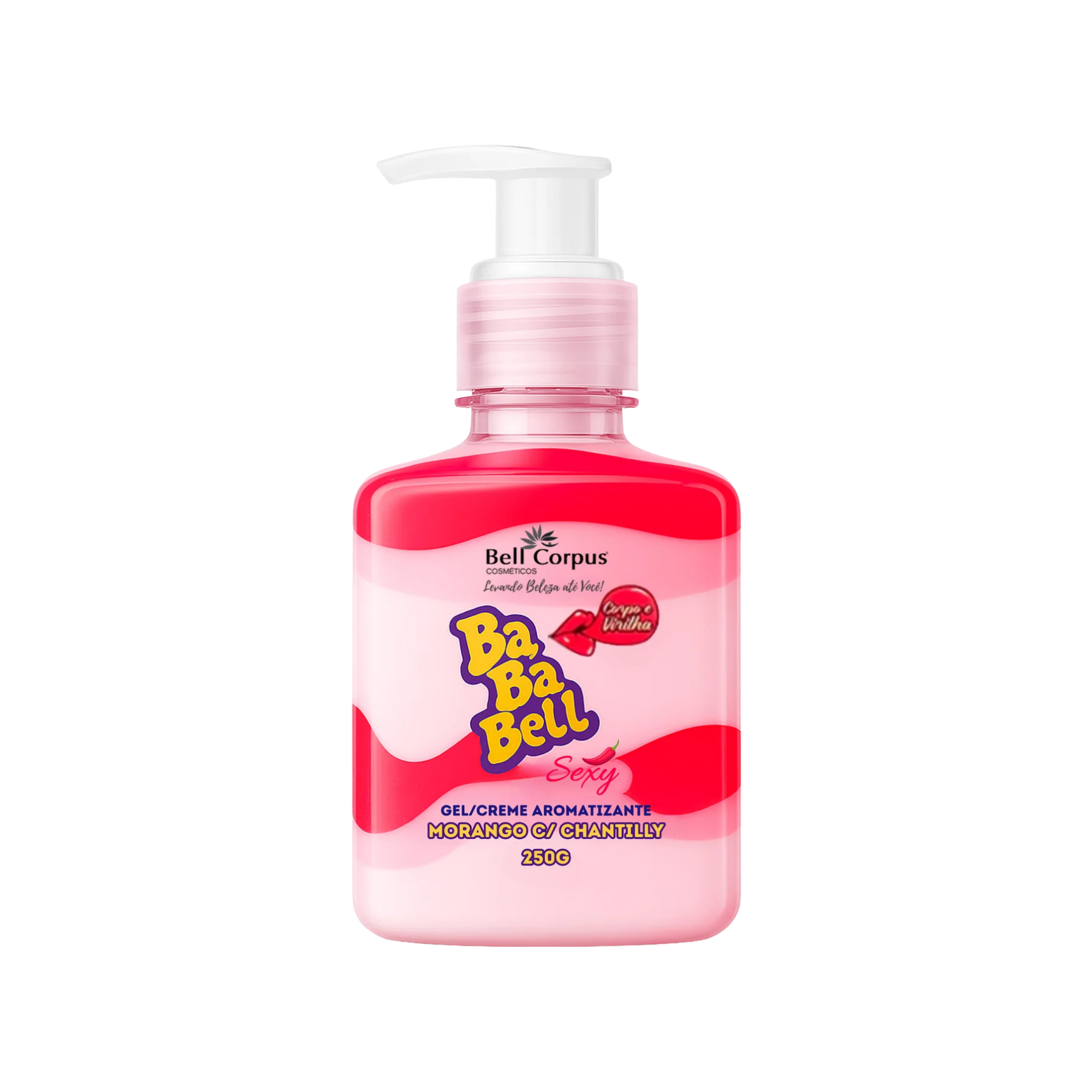 GEL CREME DE VIRILHA BABABELL MORANGO C/ CHANTILLY 250 G BELL CORPUS