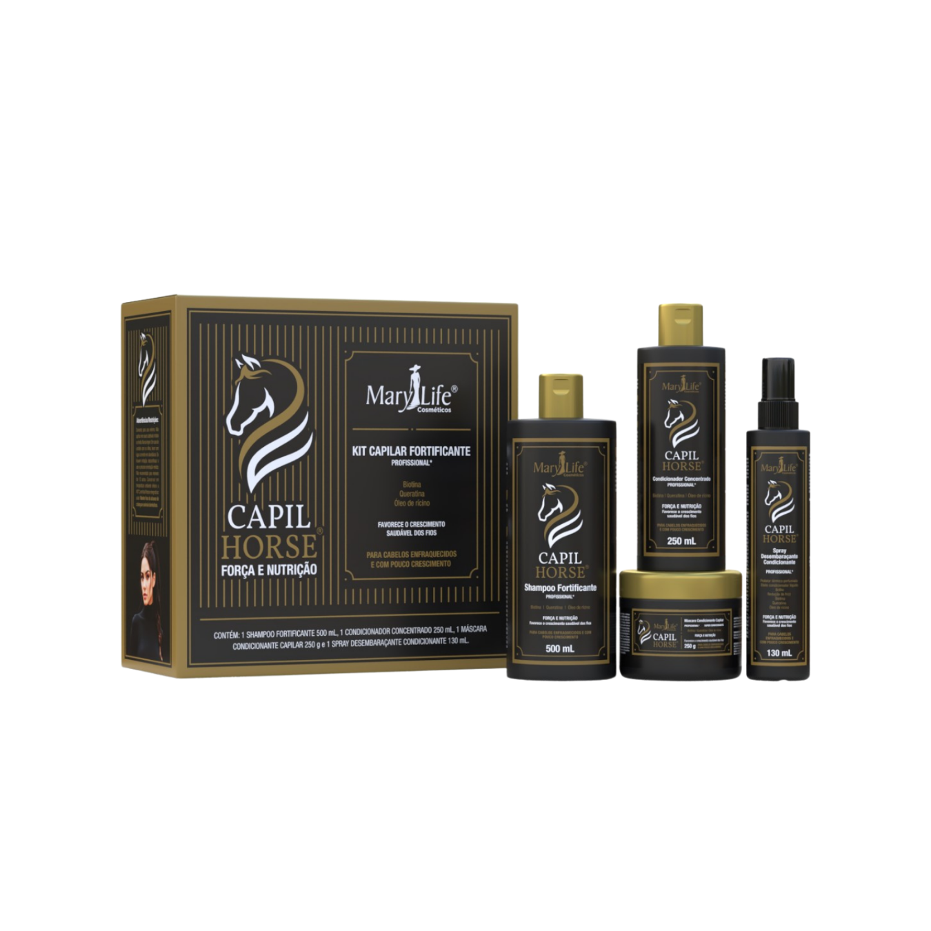 KIT CAPILAR CAPIL HORSE MARY LIFE 4 ITENS