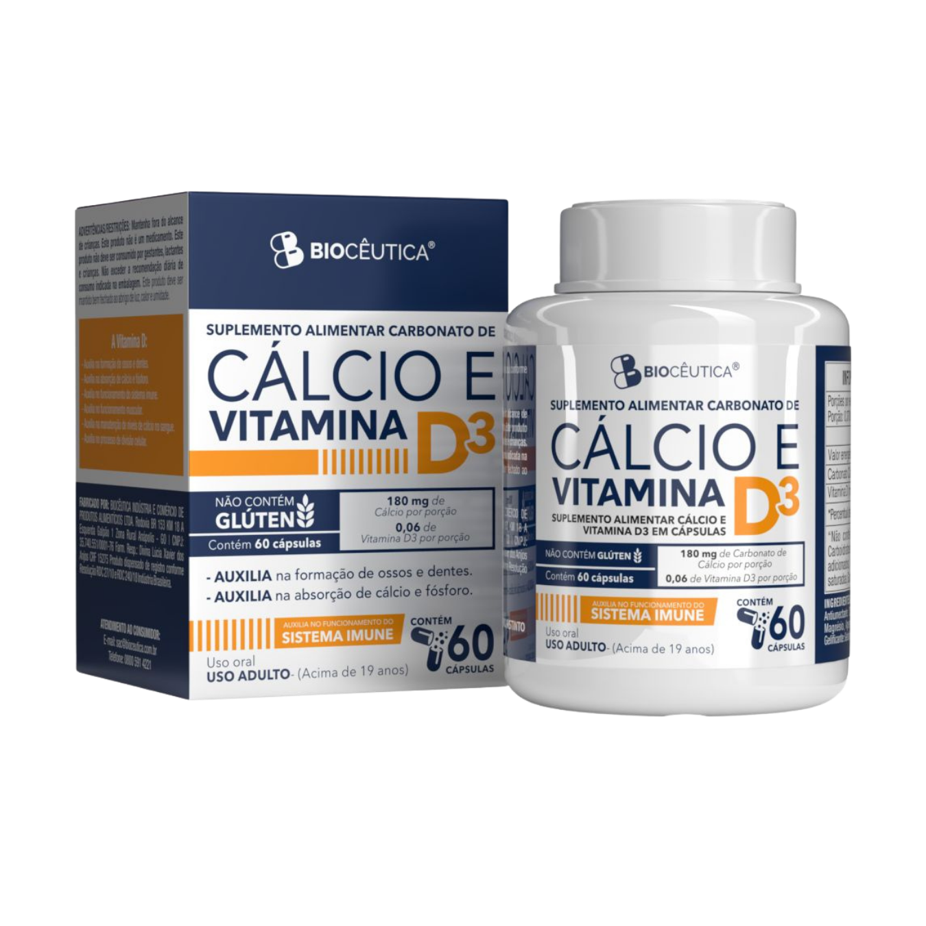 CALCIO E VITAMINA D3 SUPLEMENTO ALIMENTAR  (90 CASPULAS) BIOCEUTICA